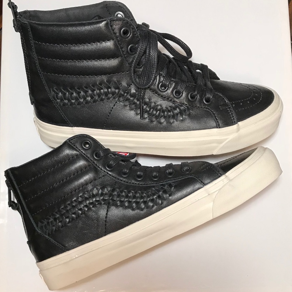VANS LEATHER SK8-HI ZIP WEAVE DX WOMEN’S 9.5 New